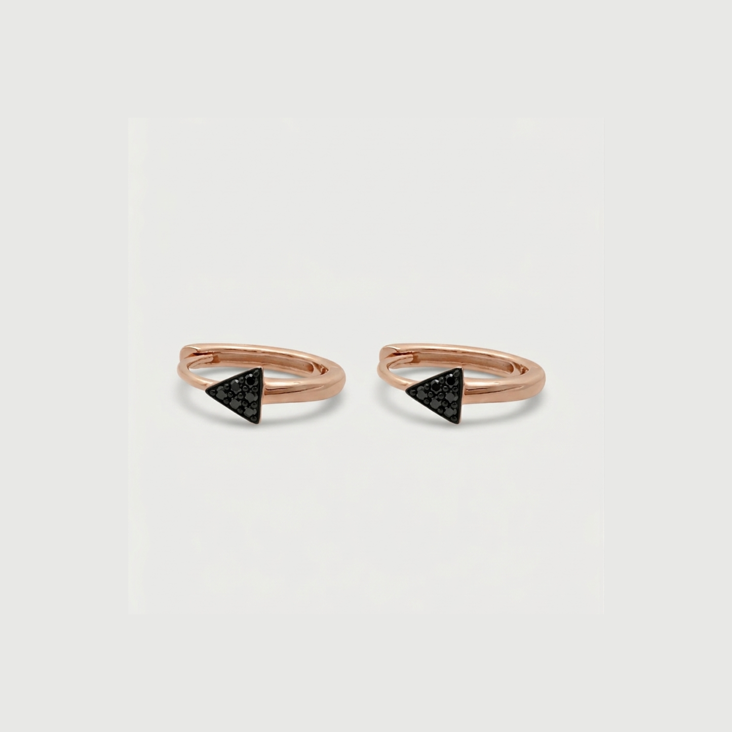 Small Earrings hoop Triangle - Nelissima Jewelry