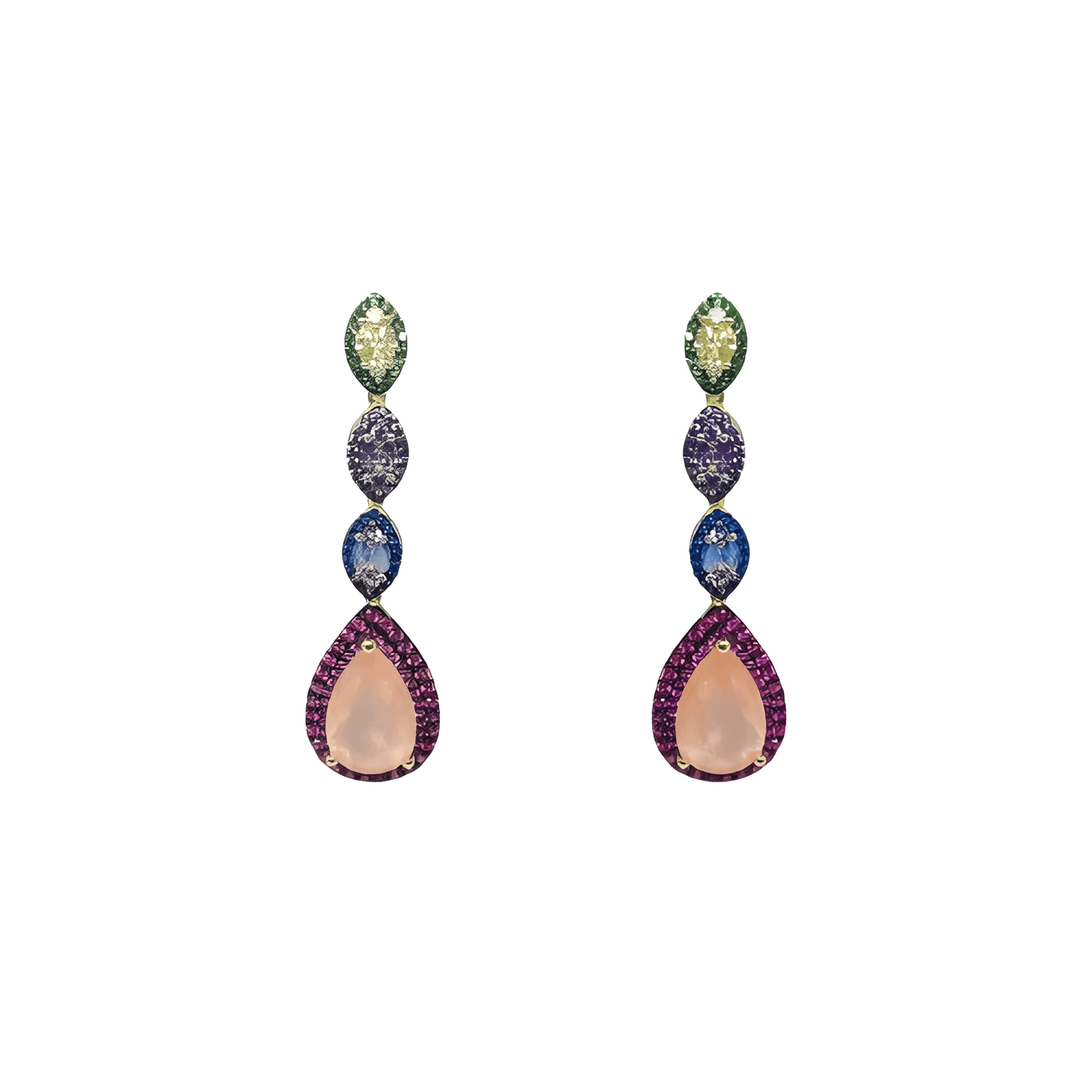 sterling silver gold plated princess earrings