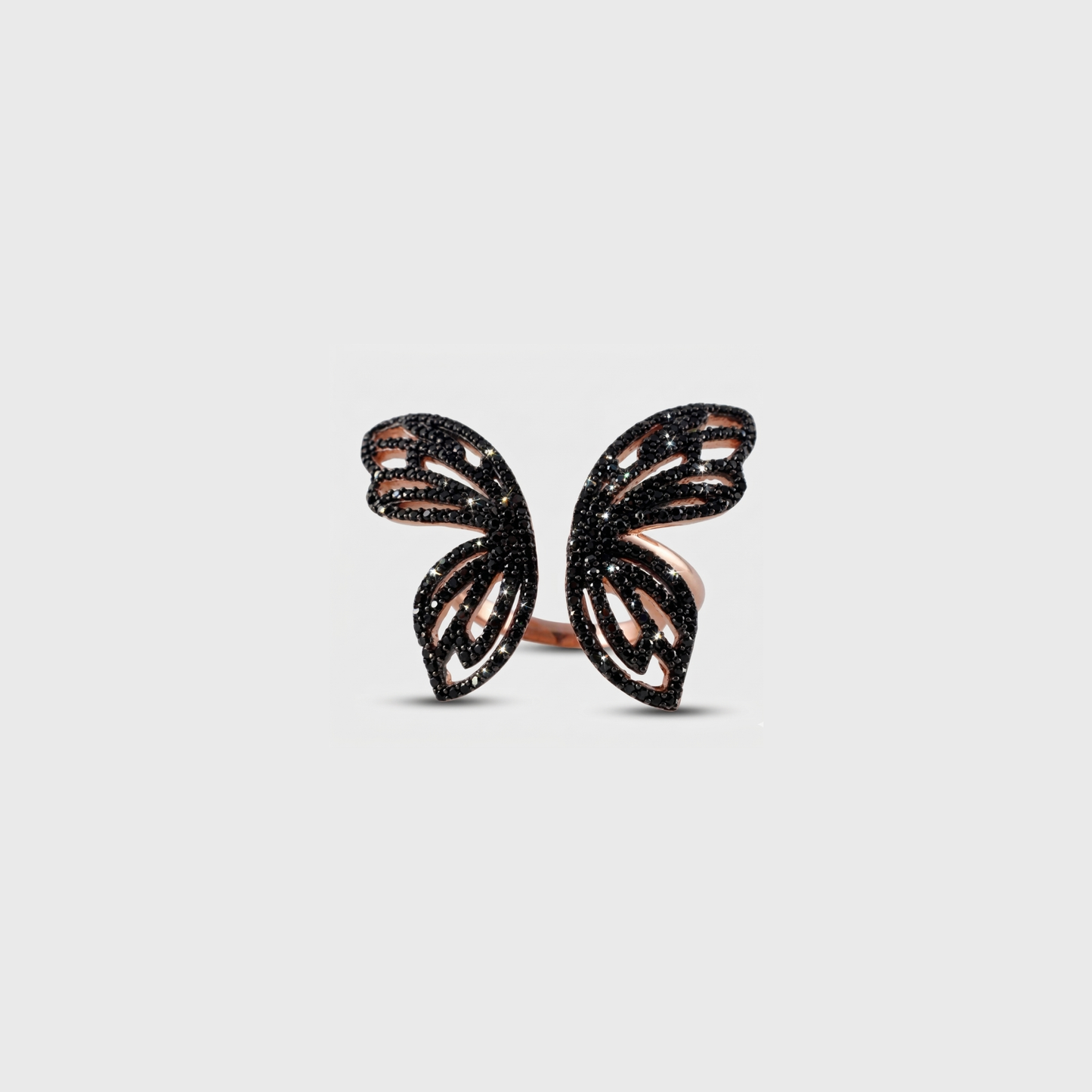 Black Butterfly Ring - Nelissima Jewelry