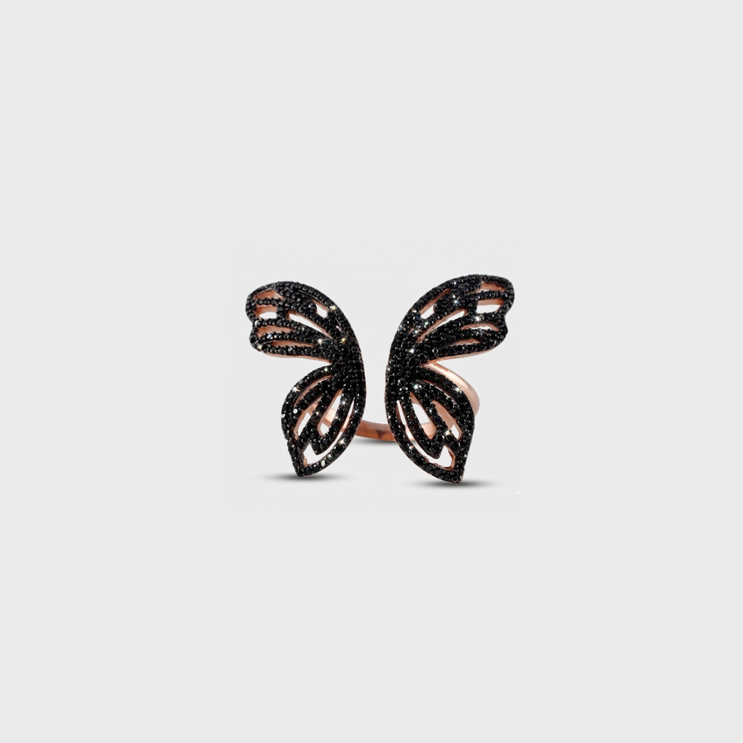 Black Butterfly Ring - Nelissima Jewelry