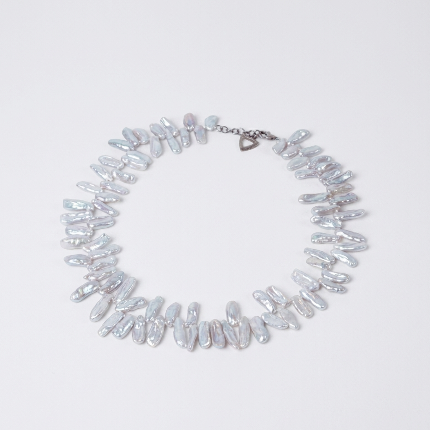 Handcrafted Light Gray Freshwater Pearl Necklace - Nelissima Jewelry