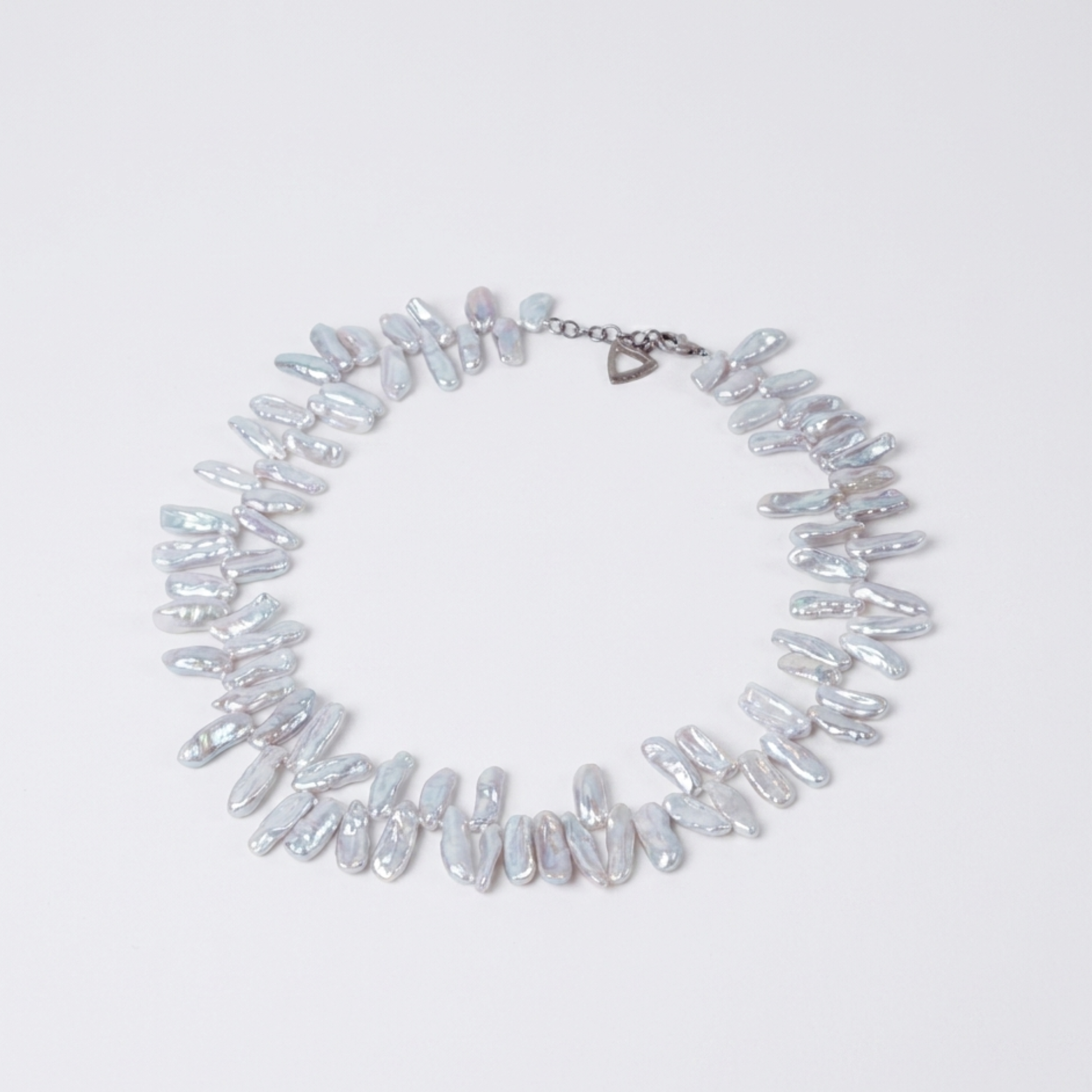 Handcrafted Light Gray Freshwater Pearl Necklace - Nelissima Jewelry