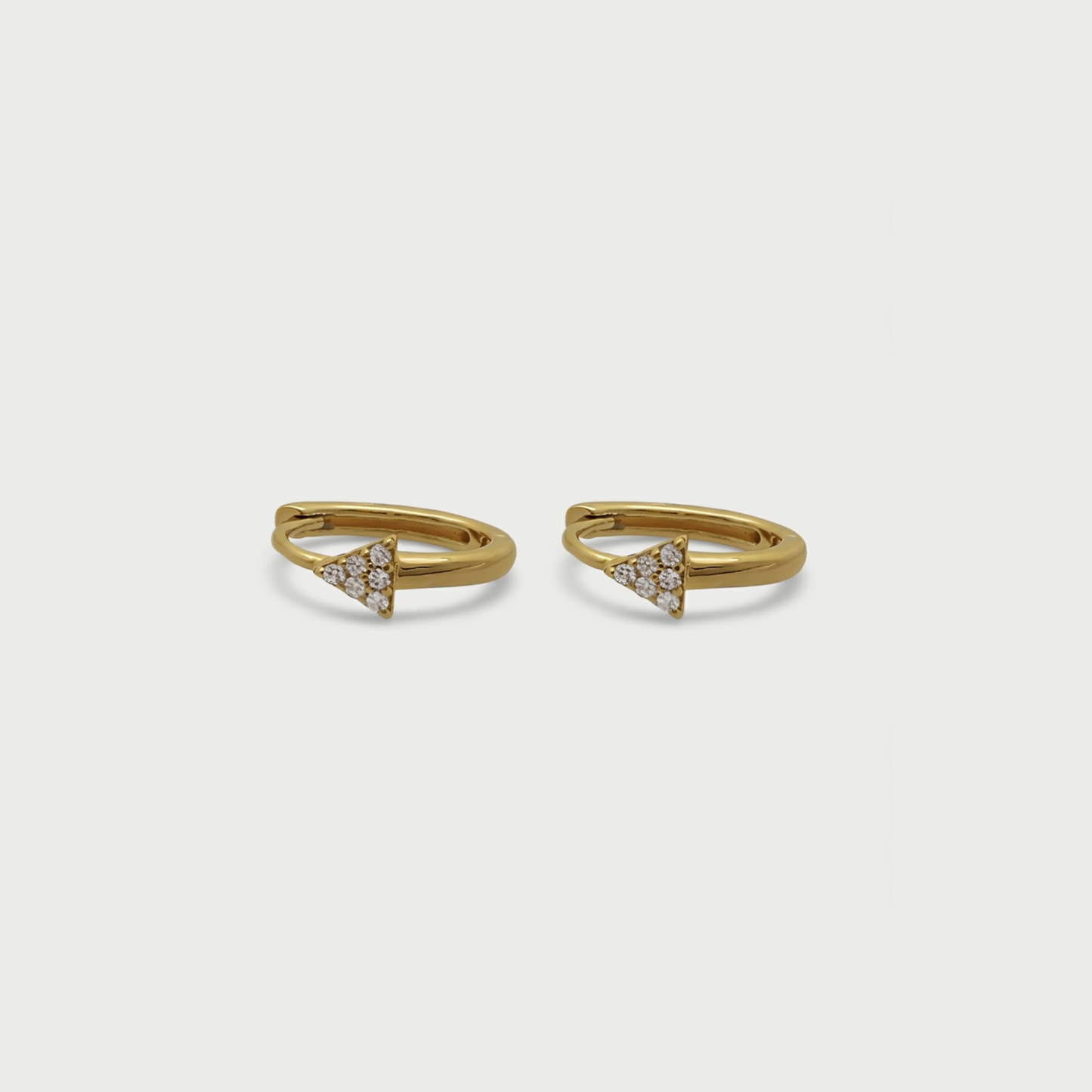 Small Earrings hoop Triangle - Nelissima Jewelry