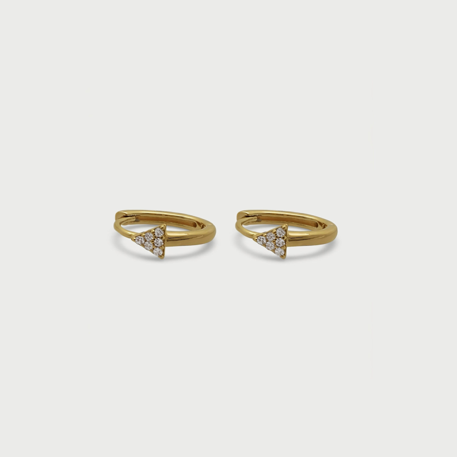Small Earrings hoop Triangle - Nelissima Jewelry