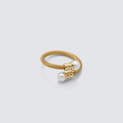 Pearl Spiral Ring - Nelissima Jewelry