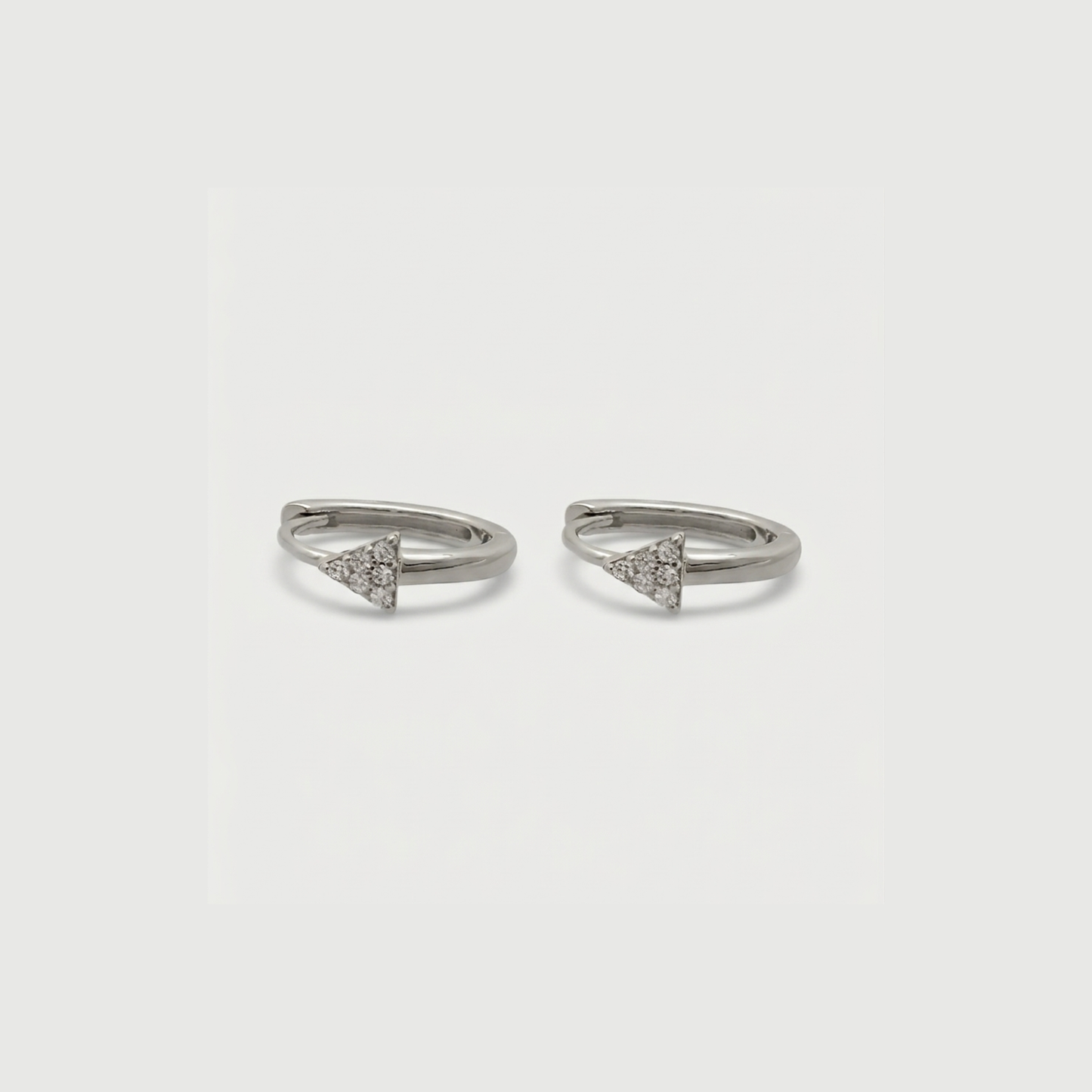 Small Earrings hoop Triangle - Nelissima Jewelry