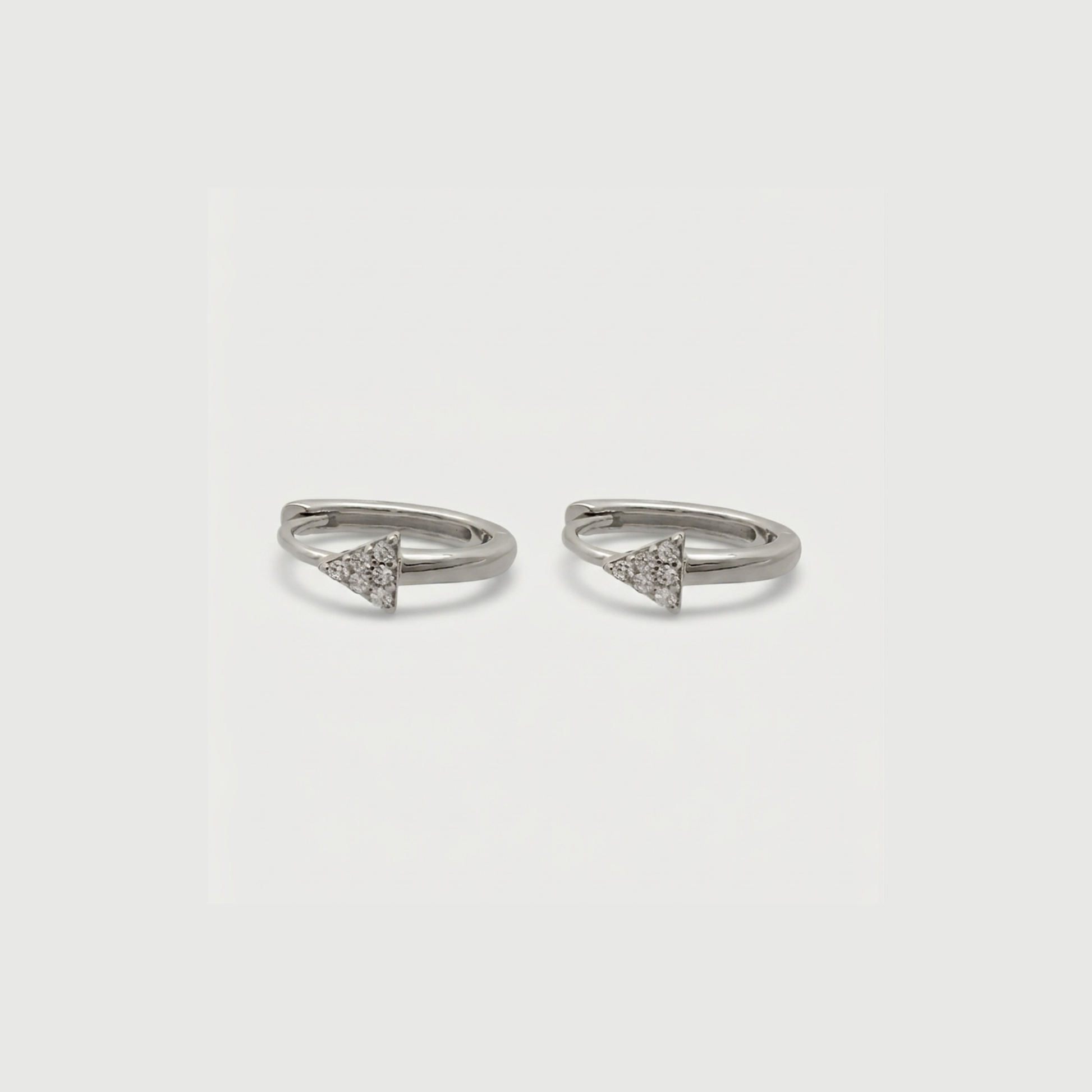 Small Earrings hoop Triangle - Nelissima Jewelry