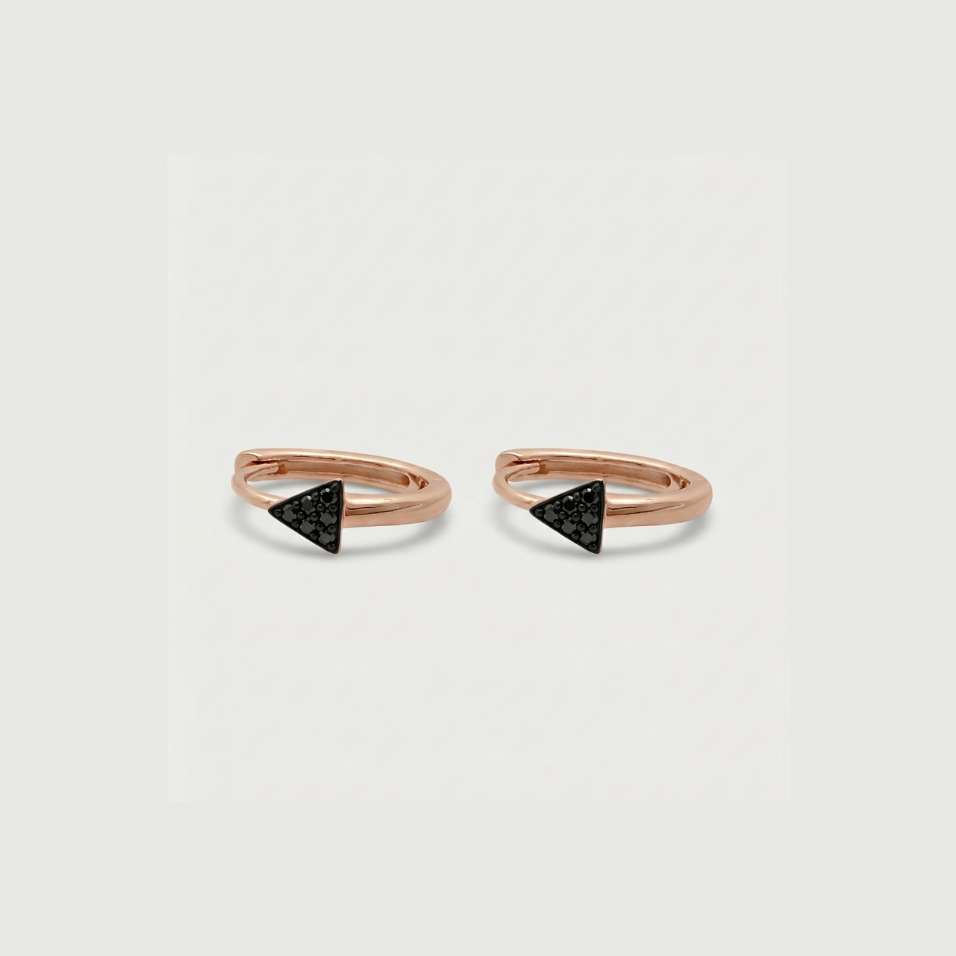 Small Earrings hoop Triangle - Nelissima Jewelry