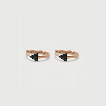 Small Earrings hoop Triangle - Nelissima Jewelry