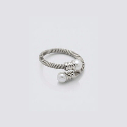 Pearl Spiral Ring - Nelissima Jewelry