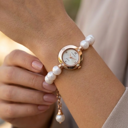 Fresh Water Pearl Watch Bracelet - Nelissima Jewelry