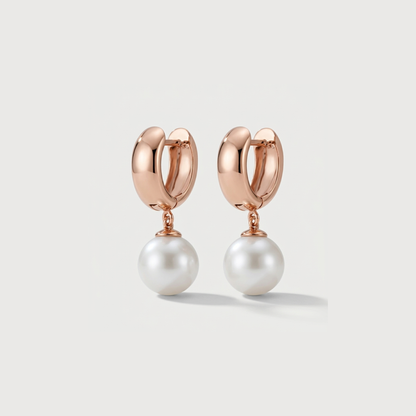 Creolen pearl Earrings - Nelissima Jewelry