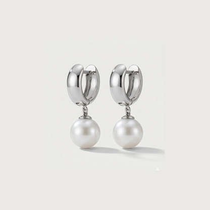Creolen pearl Earrings - Nelissima Jewelry