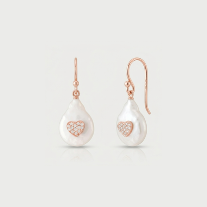 Baroque heart Earrings - Nelissima Jewelry