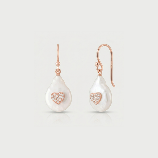 Baroque heart Earrings - Nelissima Jewelry