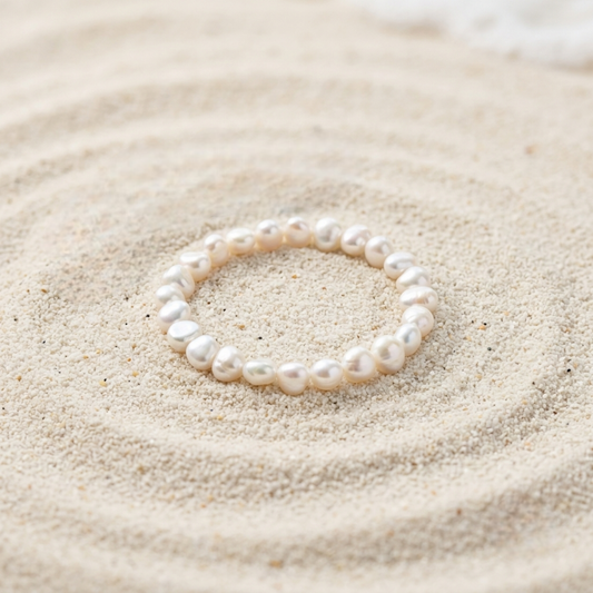 Mediterranean Living Bracelet – White Freshwater Pearls