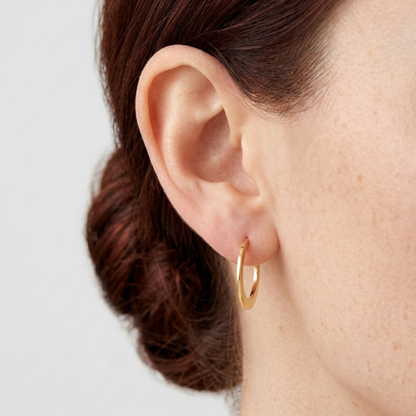 Minimalist Creole Hoop Earring - Nelissima Jewelry