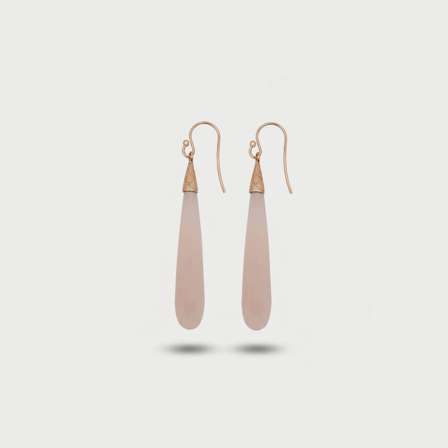 Tear Earrings Rose Quartz - Nelissima Jewelry
