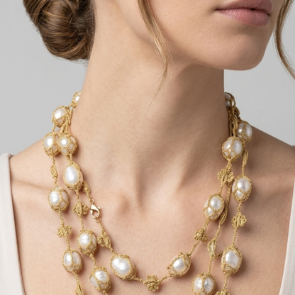 Handwoven Freshwater Pearl Necklace - Nelissima Jewelry