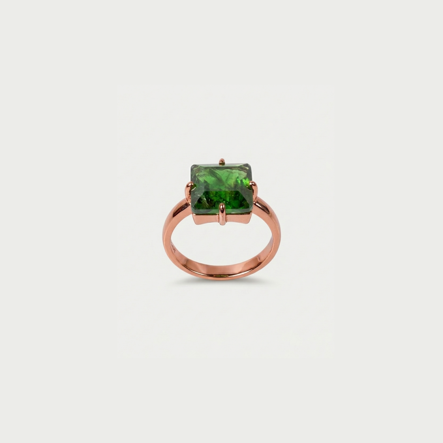 Eco Green Square Ring - Nelissima Jewelry