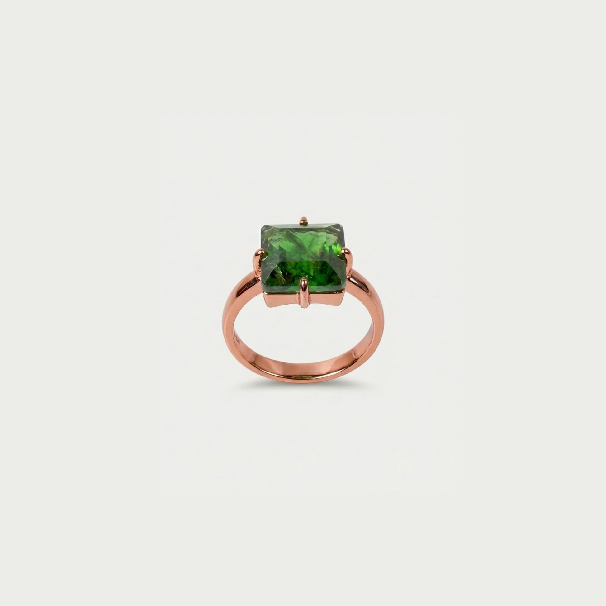 Eco Green Square Ring - Nelissima Jewelry