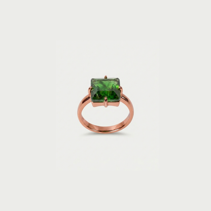 Eco Green Square Ring - Nelissima Jewelry
