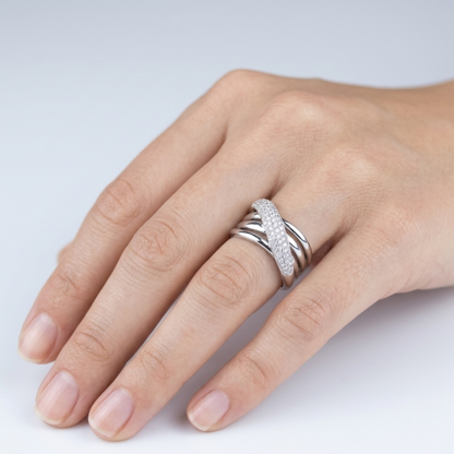Cross Shiny Ring - Nelissima Jewelry