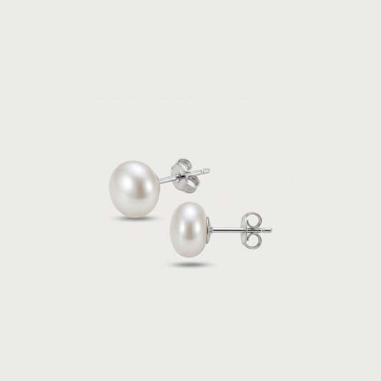 White Freshwater Pearl Earrings - Nelissima Jewelry