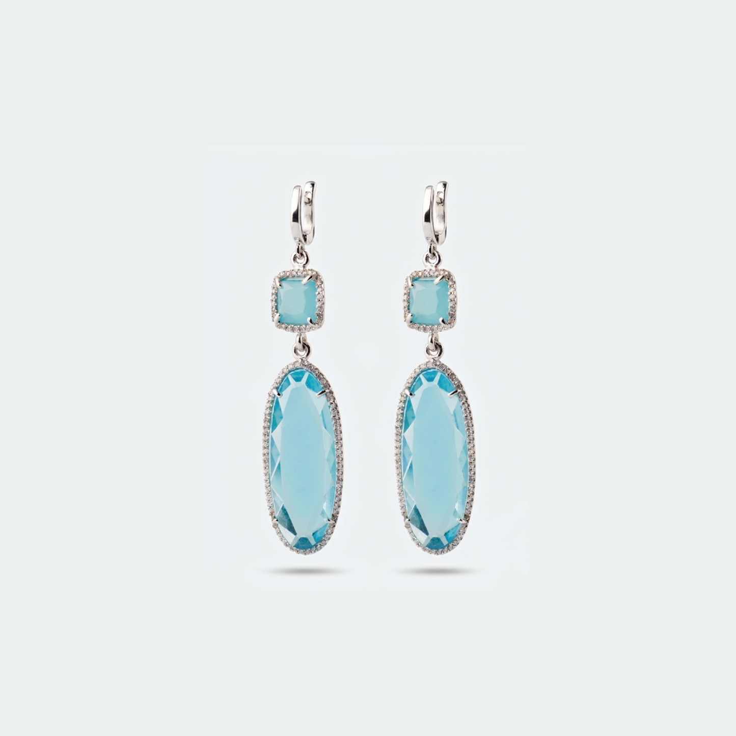 Aquamarine Quartz Earrings - Nelissima Jewelry