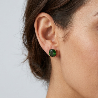 Green Obsidian Earrings - Nelissima Jewelry