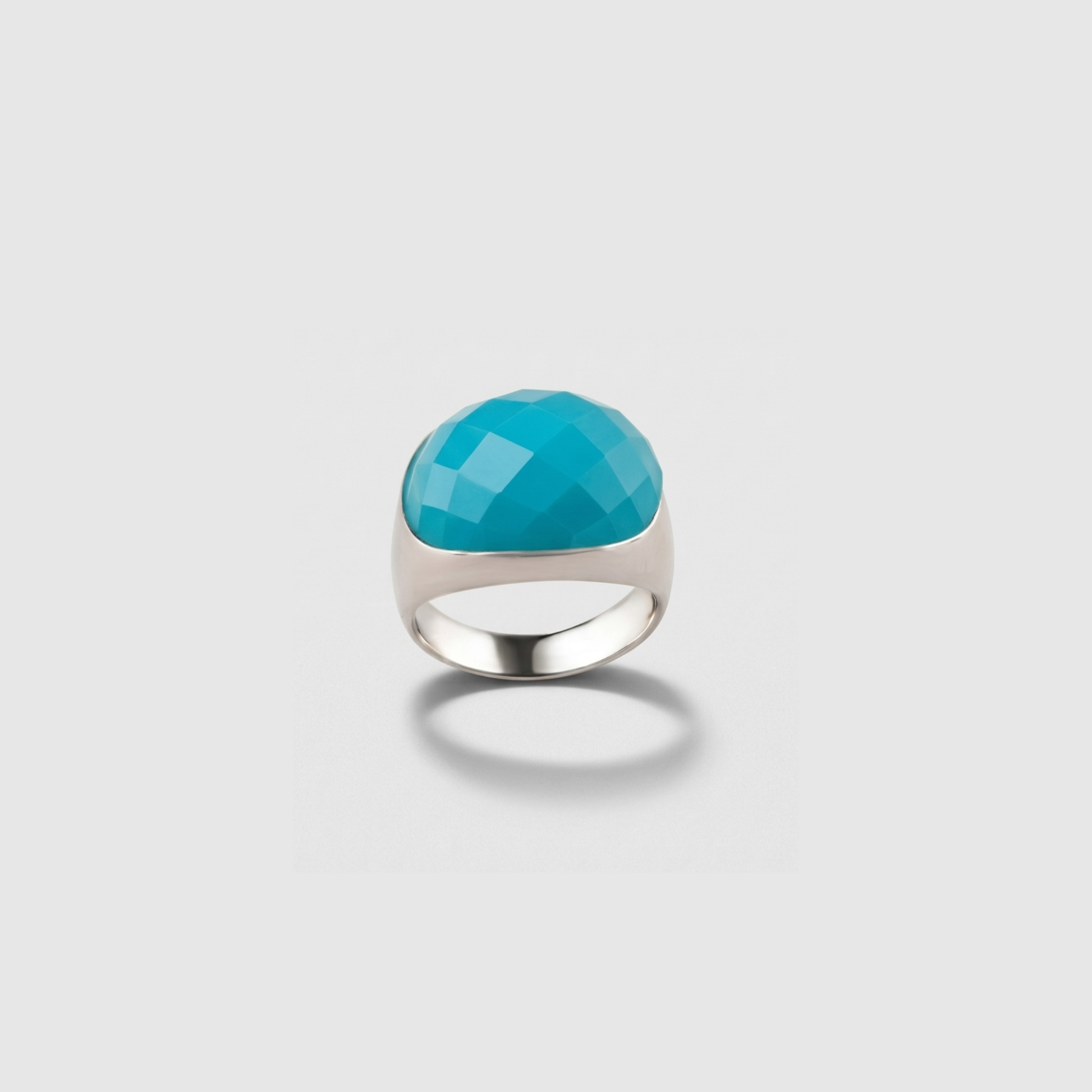 Blue Milky Quartz Ring - Nelissima Jewelry