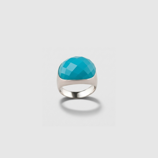 Blue Milky Quartz Ring - Nelissima Jewelry