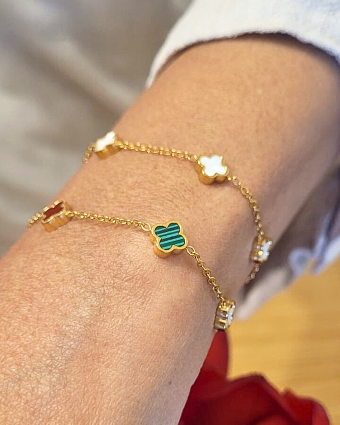 Bracelet Trebol Lucky Charm Color stainless