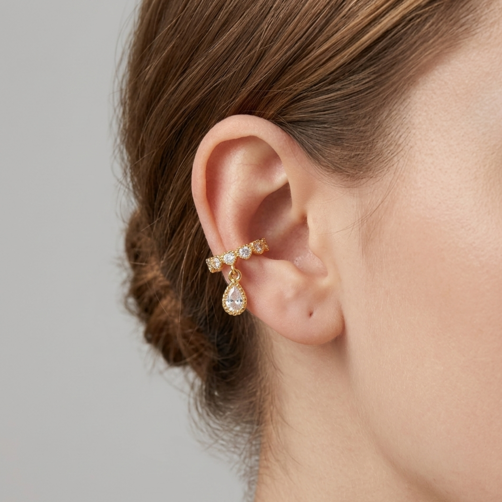 Cute Ear Cuff Gold Plated Earring - Nelissima Jewelry