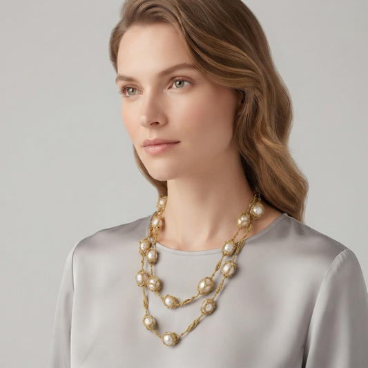 Handwoven Freshwater Pearl Necklace - Nelissima Jewelry