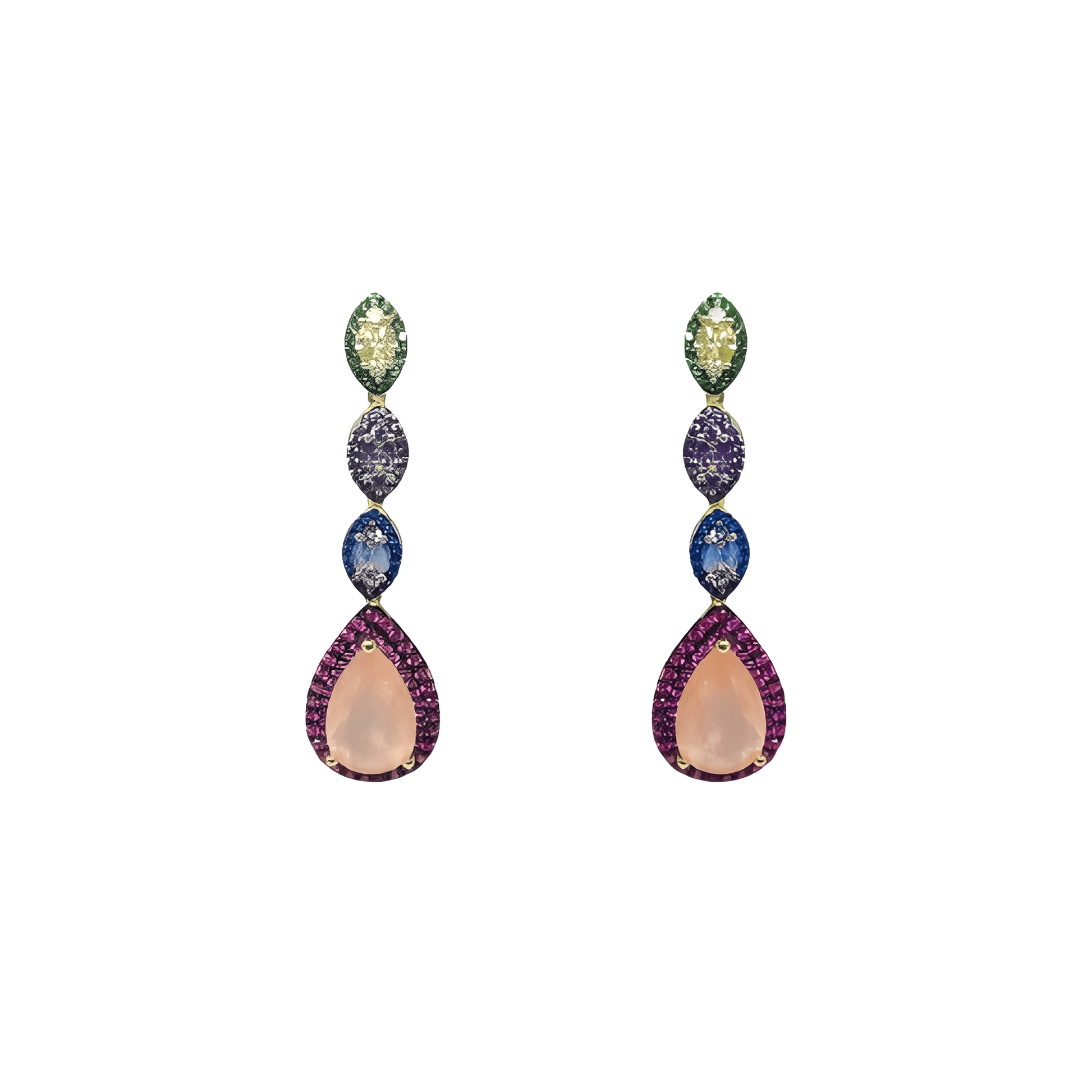sterling silver gold plated princess earrings