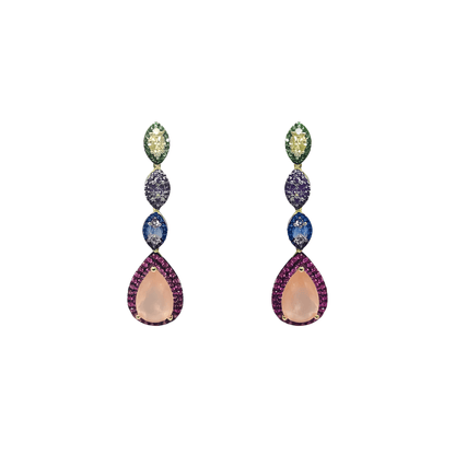 sterling silver gold plated princess earrings