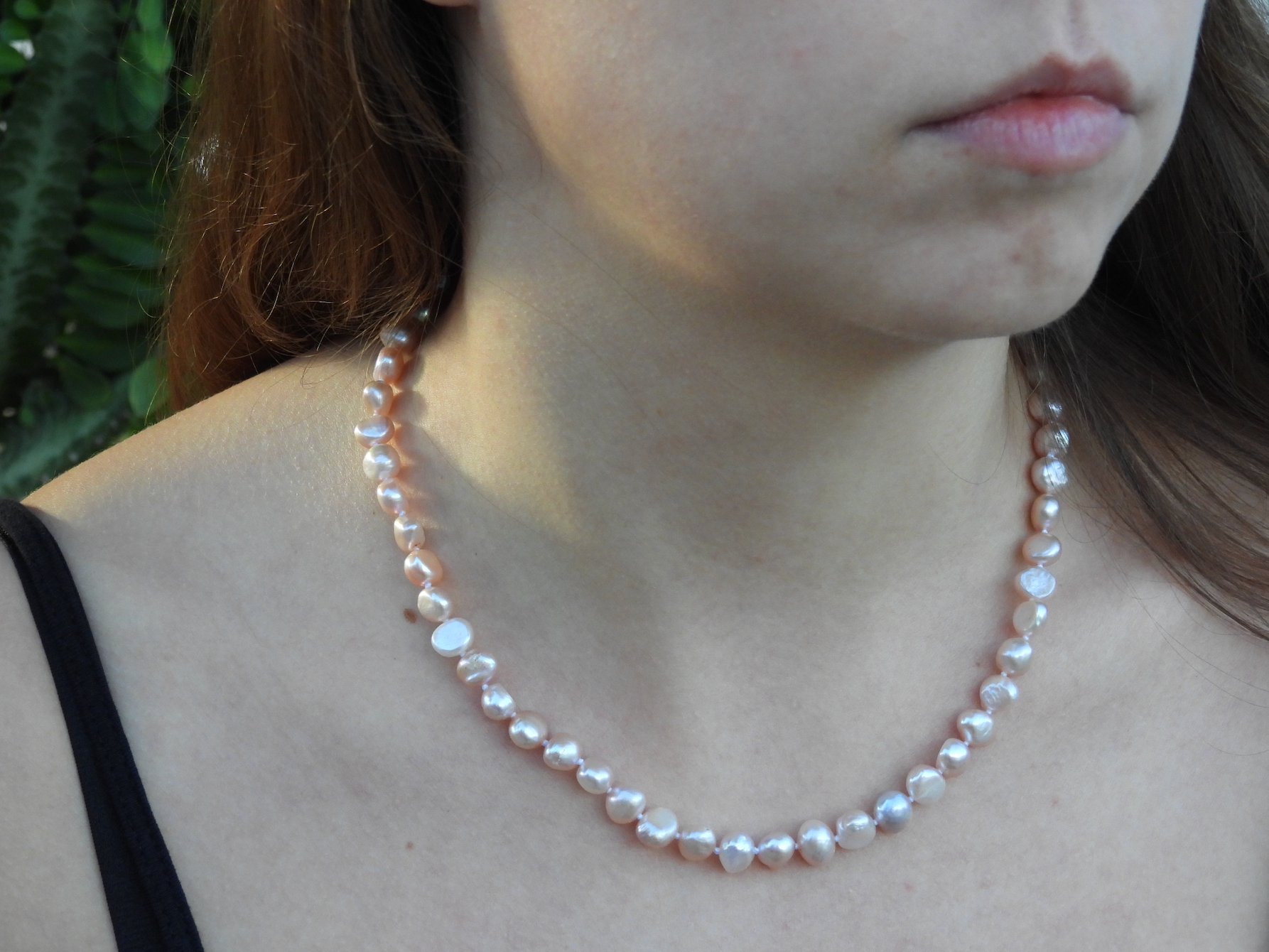 Pearl pink necklace