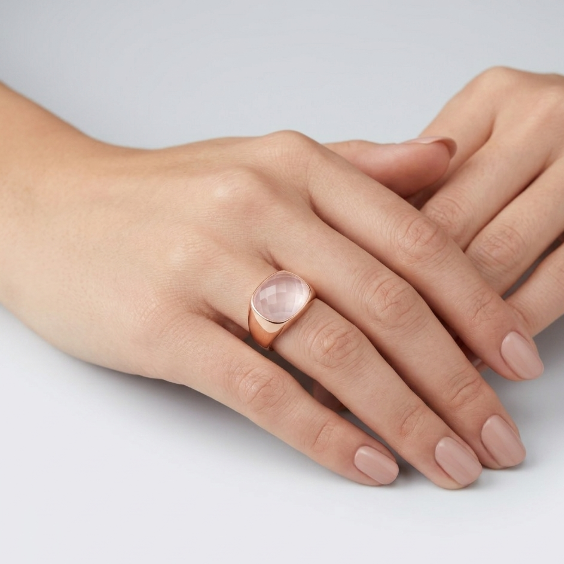 Rose Quartz Ring - Nelissima Jewelry