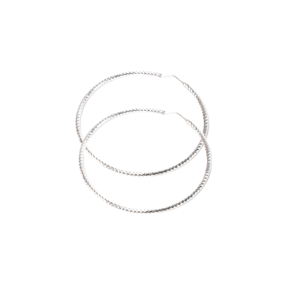 Radiant Large Silver Hoop Earrings 