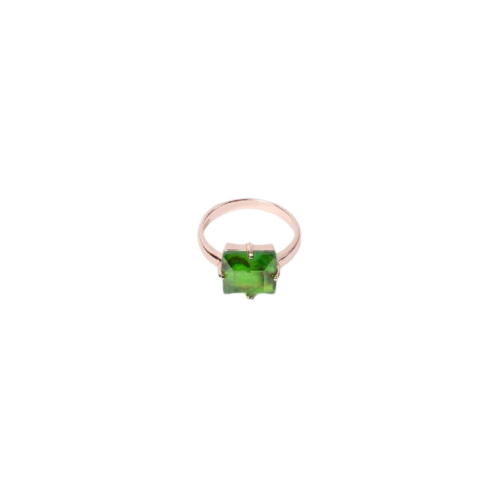 square emerald green ring