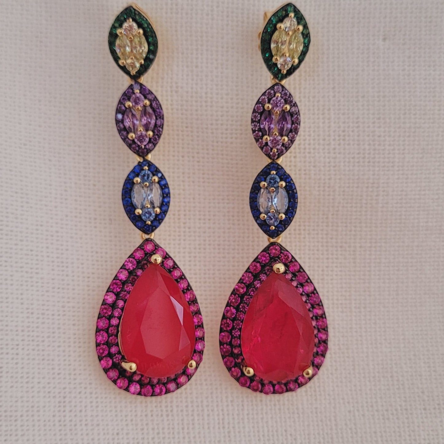 Colorful Lightweight Earrings. Princess inspired Jewelry-For any look-Fashion-Trendy-Original Design - Nelissima Jewelry