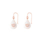 Barock Ohrringe aus weißer Perle und weißem Herzen