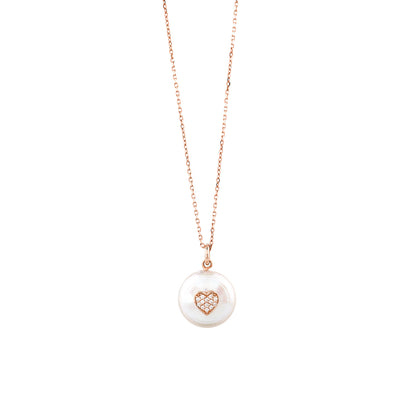 Necklace Baroque Style Heart Shaped Pearl - Nelissima Jewelry