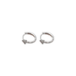 Chic Small Earrings hoop Triangle Shape White CZ