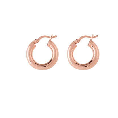 Lightweight Hoop Earrings in Rhodium Plated Sterling Silver - Nelissima Jewelry