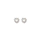 Mini Heart Shaped Earrings with White Cubic Zirconias