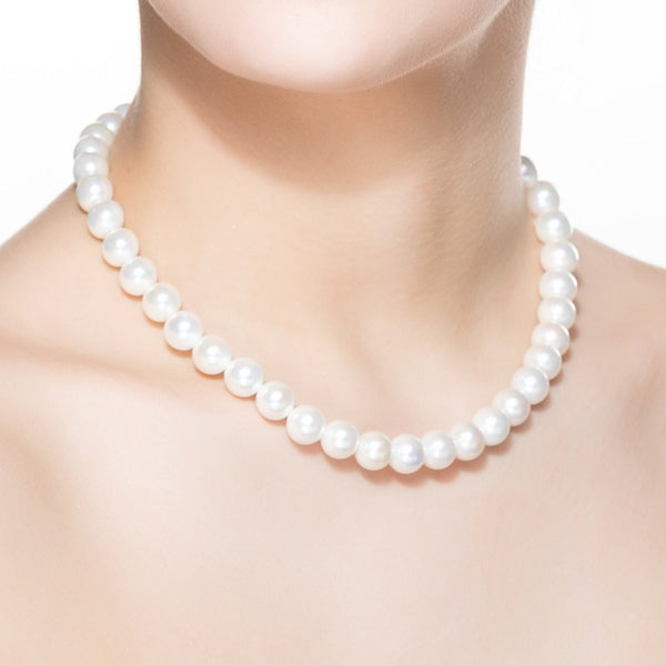 Timeless Mallorcan Style Pearl Necklace Elegant and Perfect Size - Nelissima Jewelry