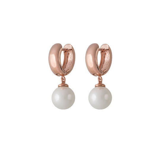 Mallorca Style Pearl Earrings Creolen by Nelissima - Nelissima Jewelry