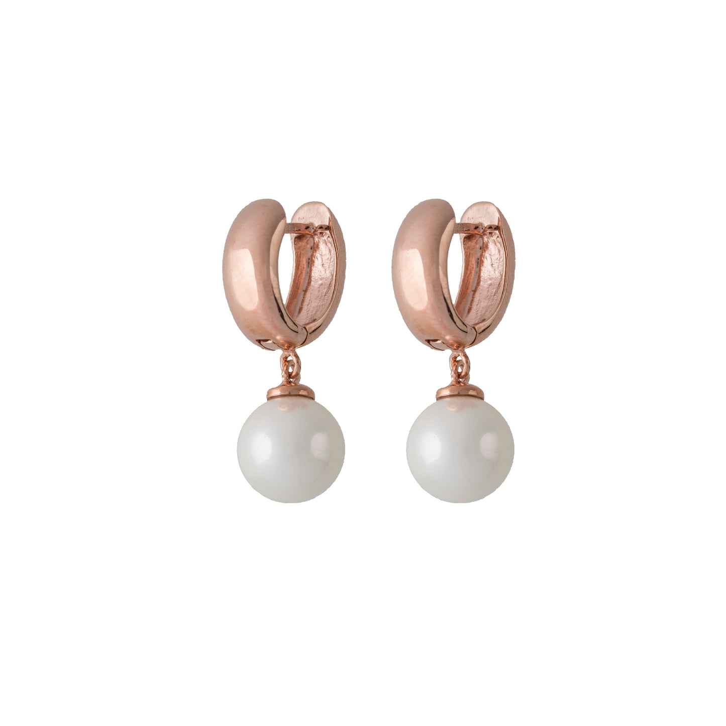 Mallorca Style Pearl Earrings Creolen by Nelissima